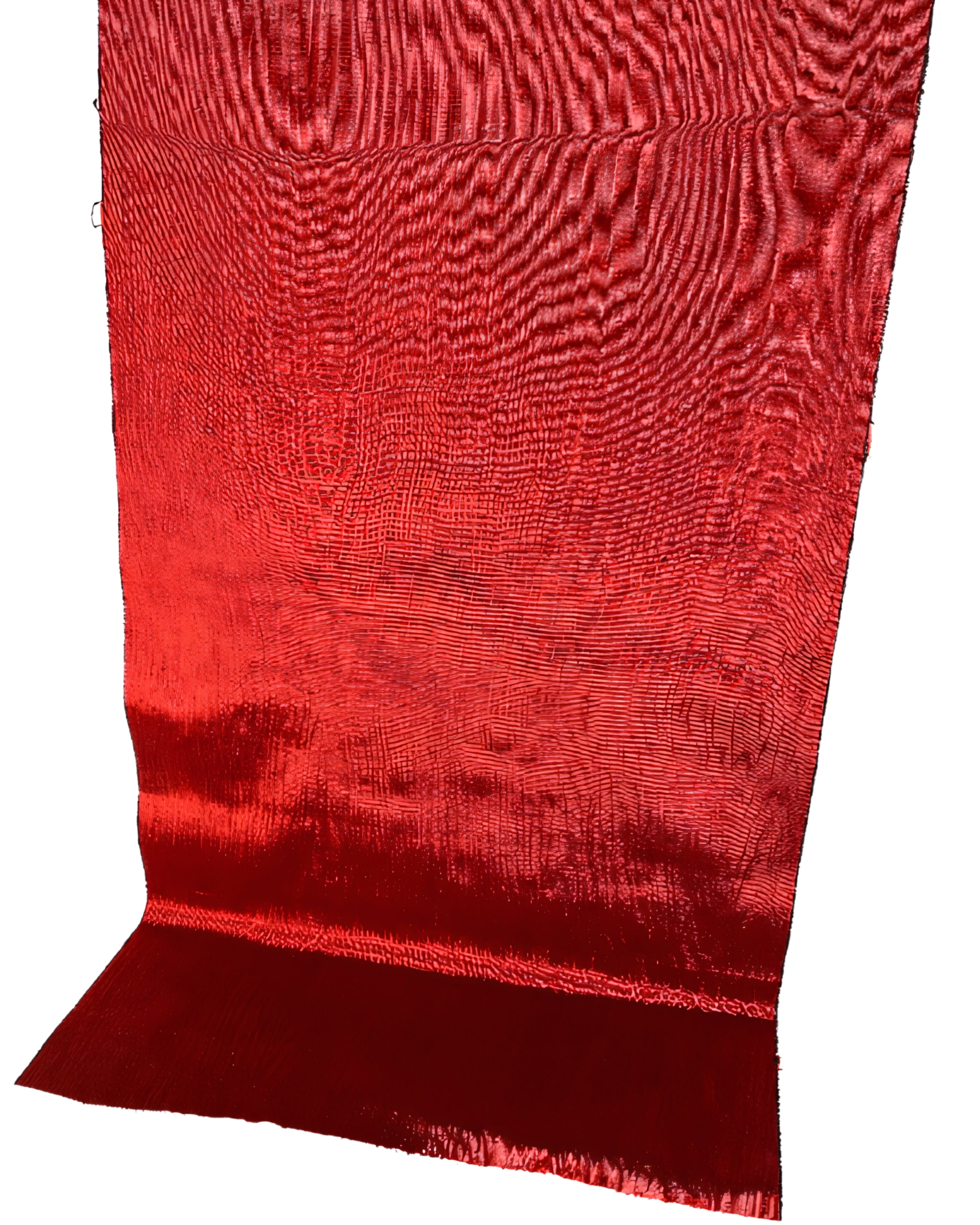 Red Silk Fabric, Moire Silk Fabric, Silk By The Yard. Watermark Pattern.
