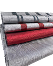 Red Silk Fabric, Moire Silk Fabric, Silk By The Yard. Watermark Pattern.