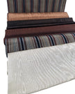 Ecru White Colour Silk Moire Home Textile Interior Fabrics, Watermark Pattern.