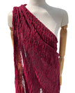 Red Textured Linen Fabric By The Yard Natural Fabrics.