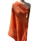 Orange Textured Linen Fabric By The Yard Natural Fabrics.