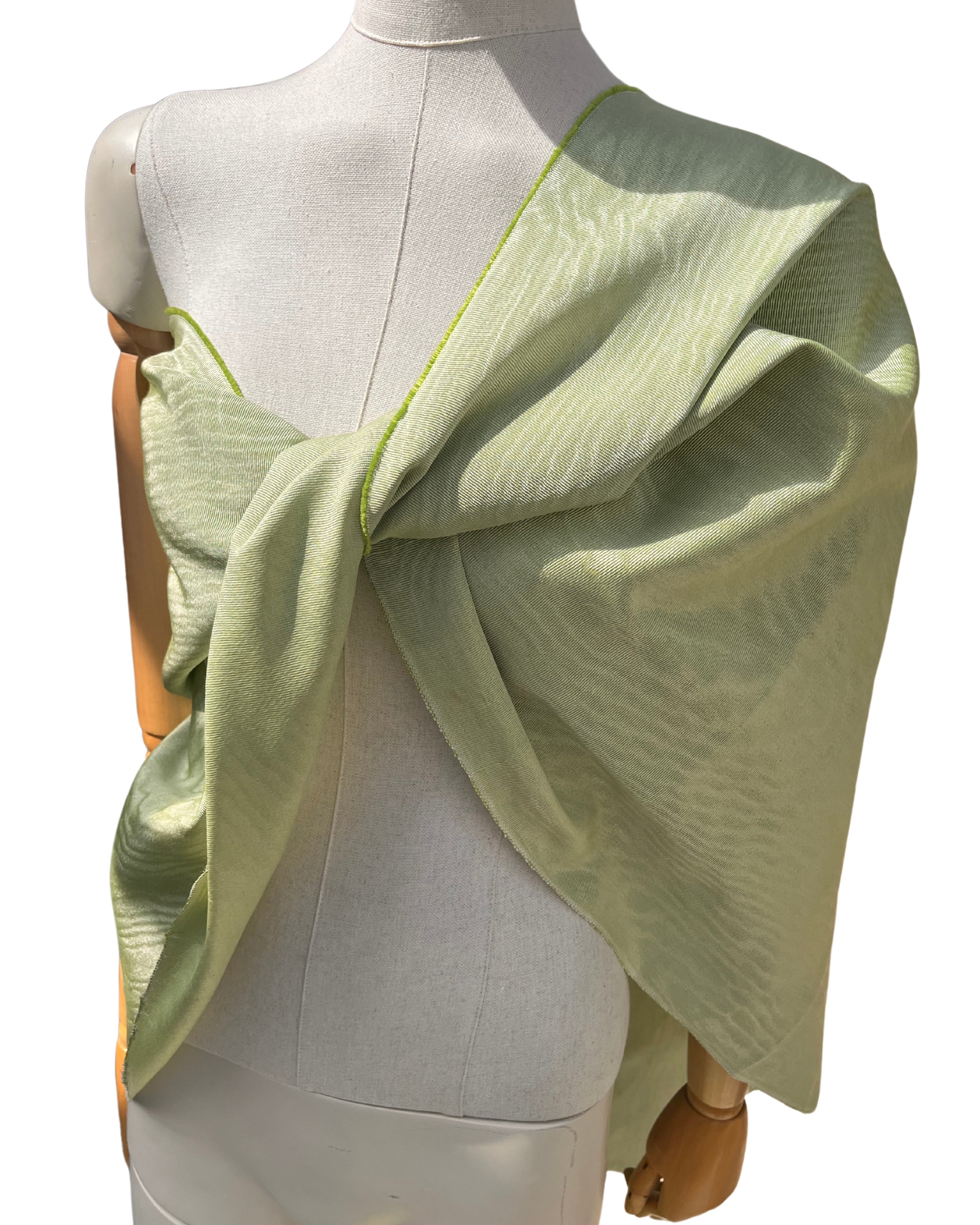 Pastel Green Home Textile Interior Fabrics, Watermark Pattern.