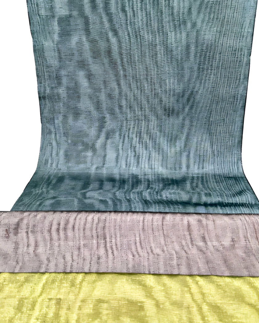 Sage Green Silk Fabric, Moire Silk Fabric, Silk By The Yard. Watermark Pattern.