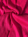 Fuchsia Pink Silk By The Yard, Natural Silk, Mulberry Silk, Crinkle Silk.