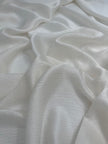 White Crinkle Effect Satin Pure Silk.