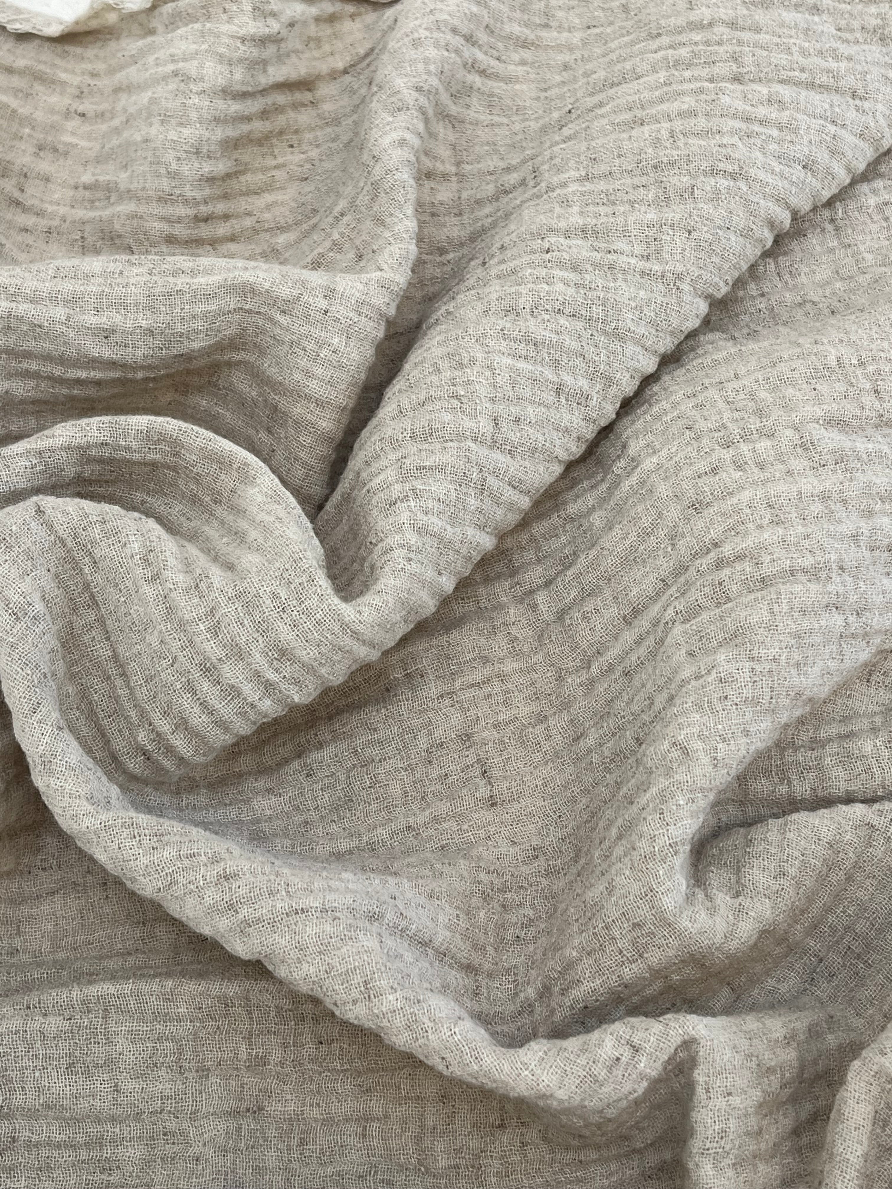 Linen Muslin Fabric. - Organic Muslin Fabric - Baby Cotton Muslin -