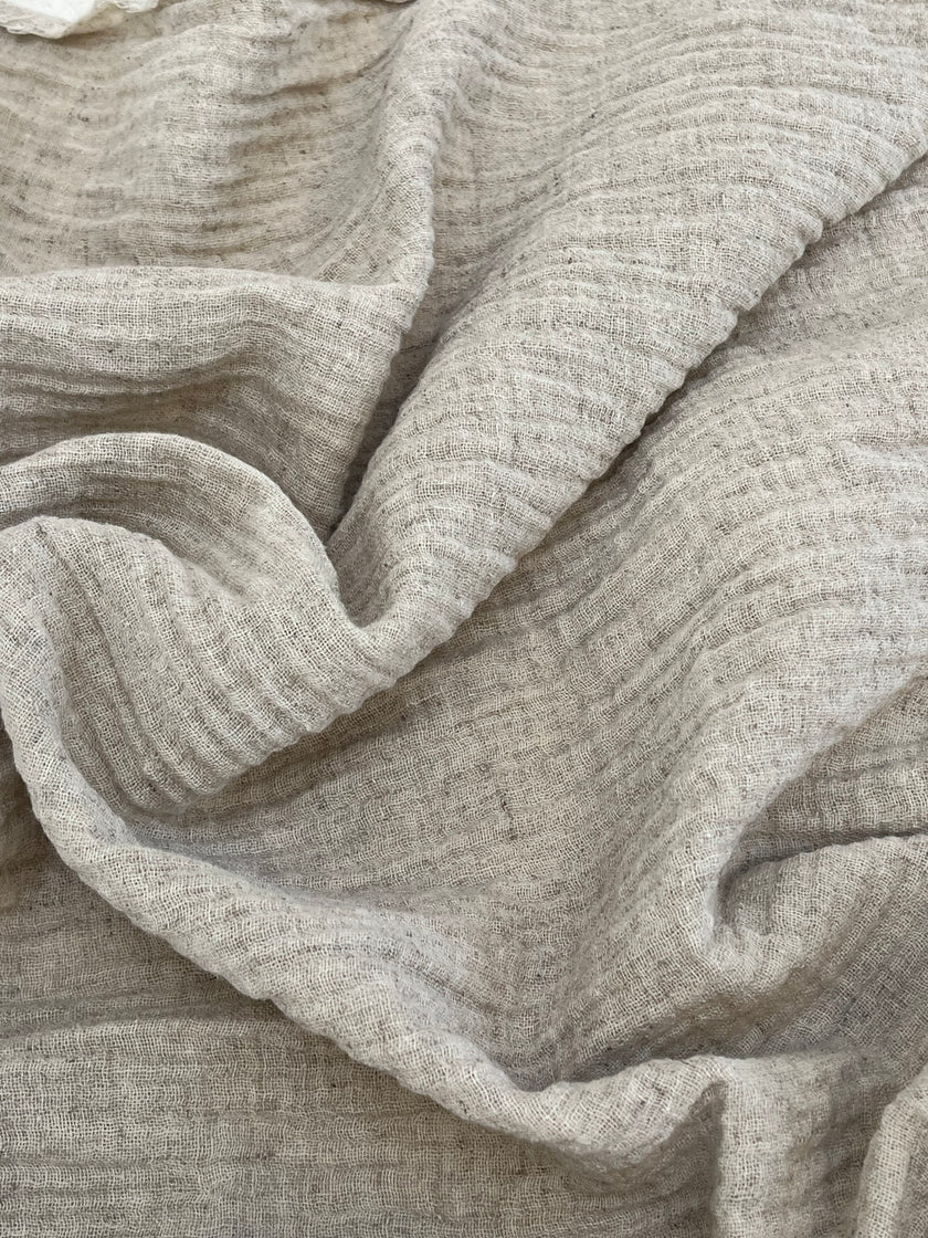 Linen Muslin Fabric. - Organic Muslin Fabric - Baby Cotton Muslin -