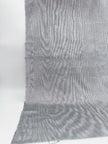Silver Gray Silk Fabric, Moire Silk Fabric, Silk By The Yard. Watermark Pattern.