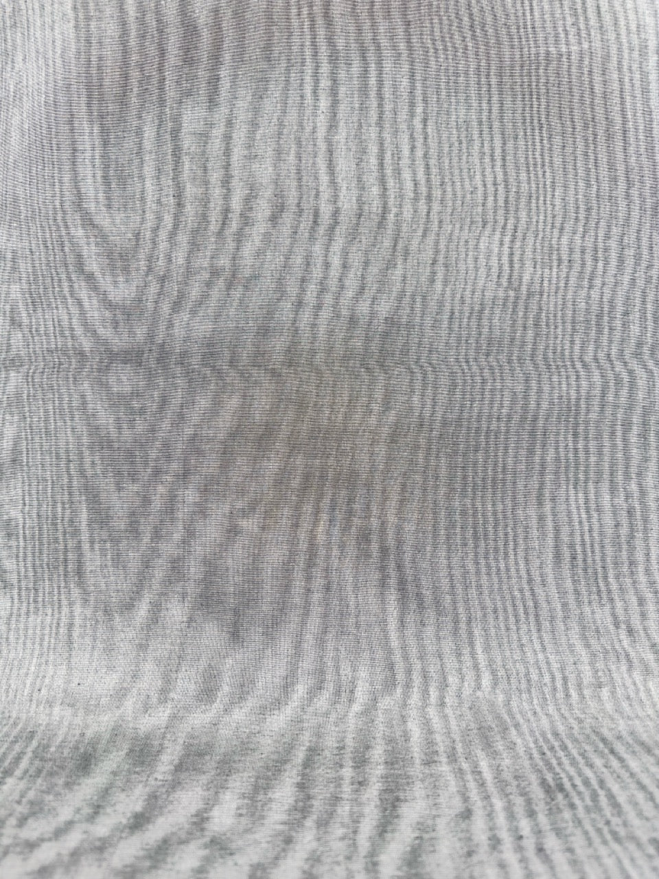 Silver Gray Silk Fabric, Moire Silk Fabric, Silk By The Yard. Watermark Pattern.