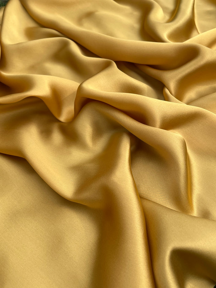 Gold Yellow Satin Pure Silk.