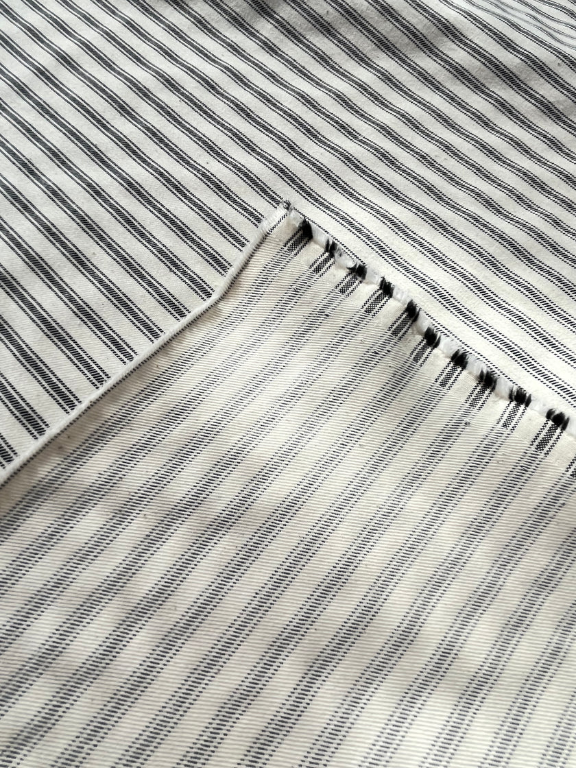 Heavy Weight Softened Cotton Fabric By The Yard - Upholstery Striped 280/m2
