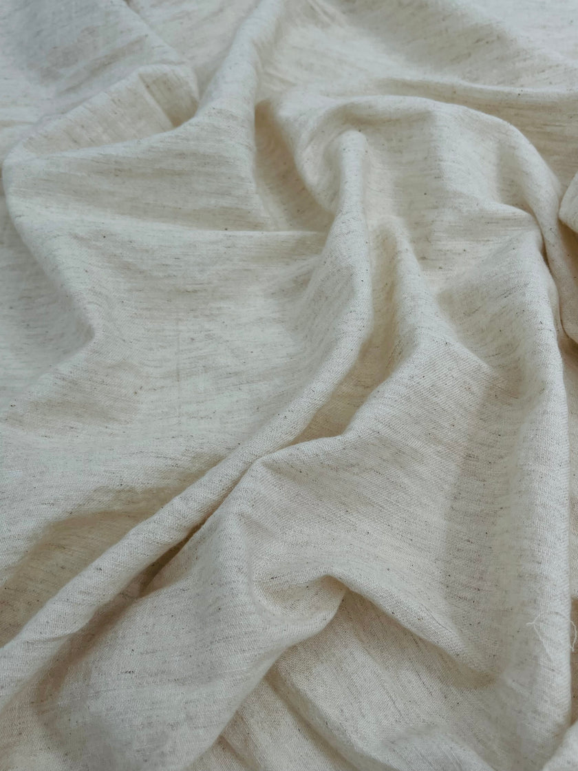 Neutral Unbleached Linen Organic Cotton Blended Fabric By The Meter.