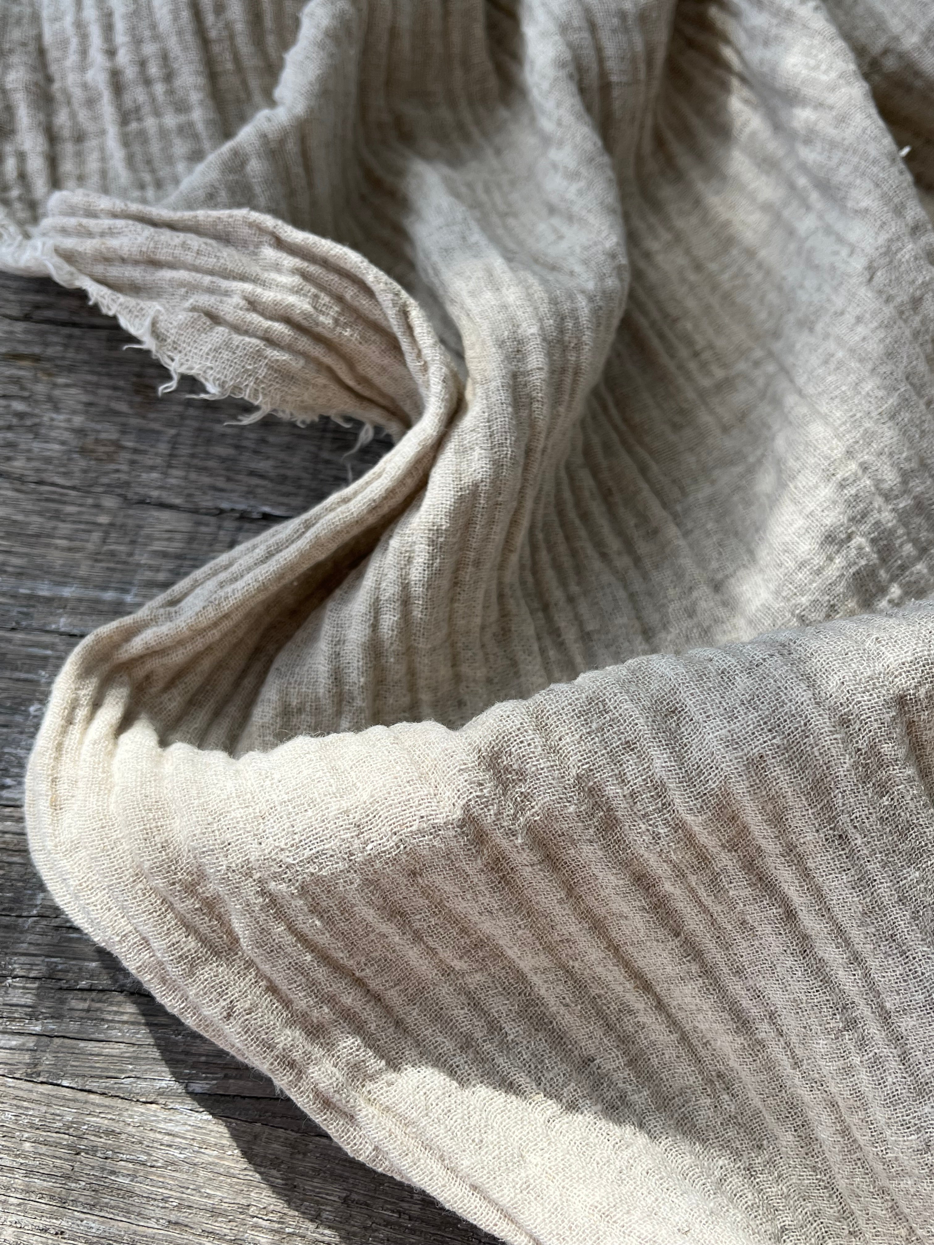 Linen Muslin Fabric. - Organic Muslin Fabric - Baby Cotton Muslin -