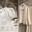 Ivory Unbleached Gauze Organic Cotton Fabric By The Meter.