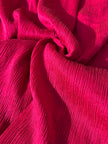 Fuchsia Pink Silk By The Yard, Natural Silk, Mulberry Silk, Crinkle Silk.