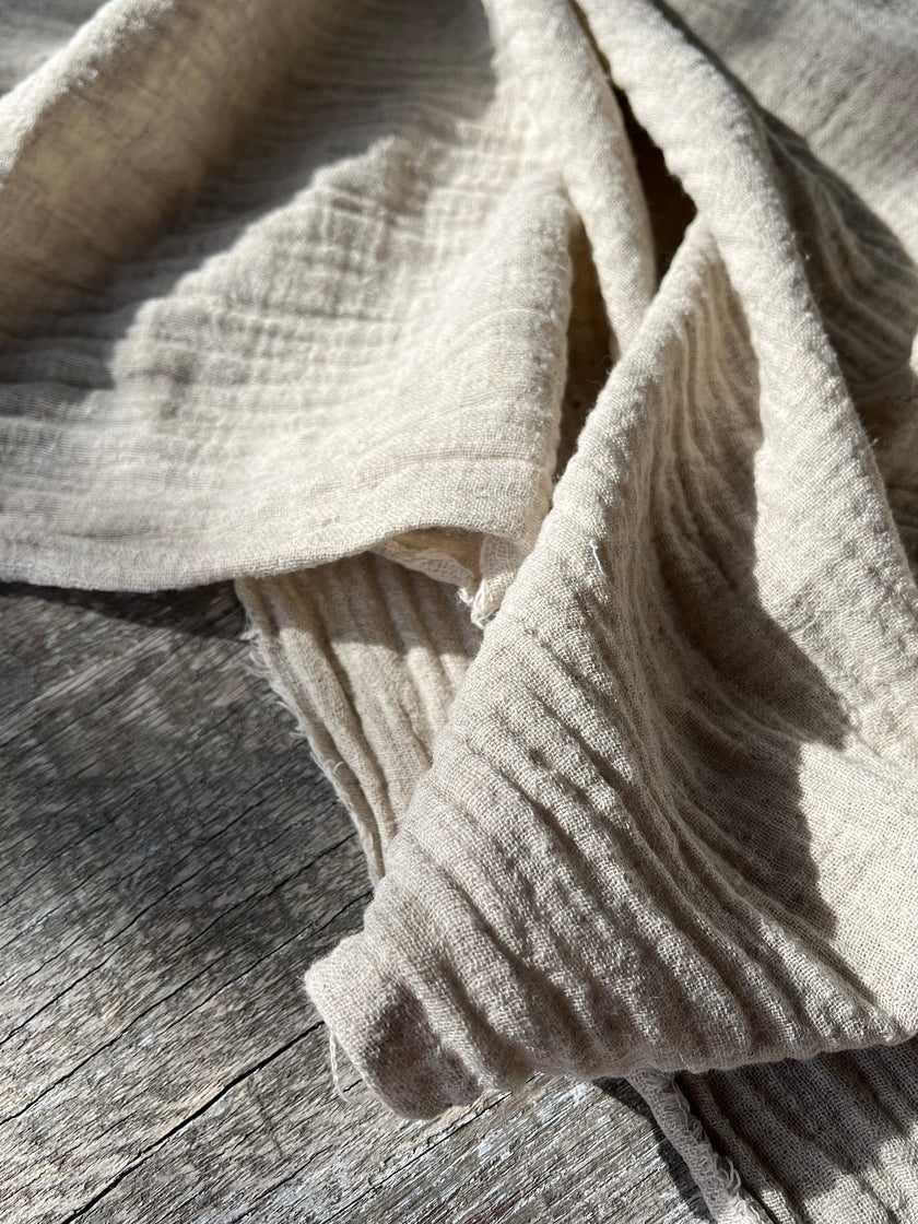 Linen Muslin Fabric. - Organic Muslin Fabric - Baby Cotton Muslin -