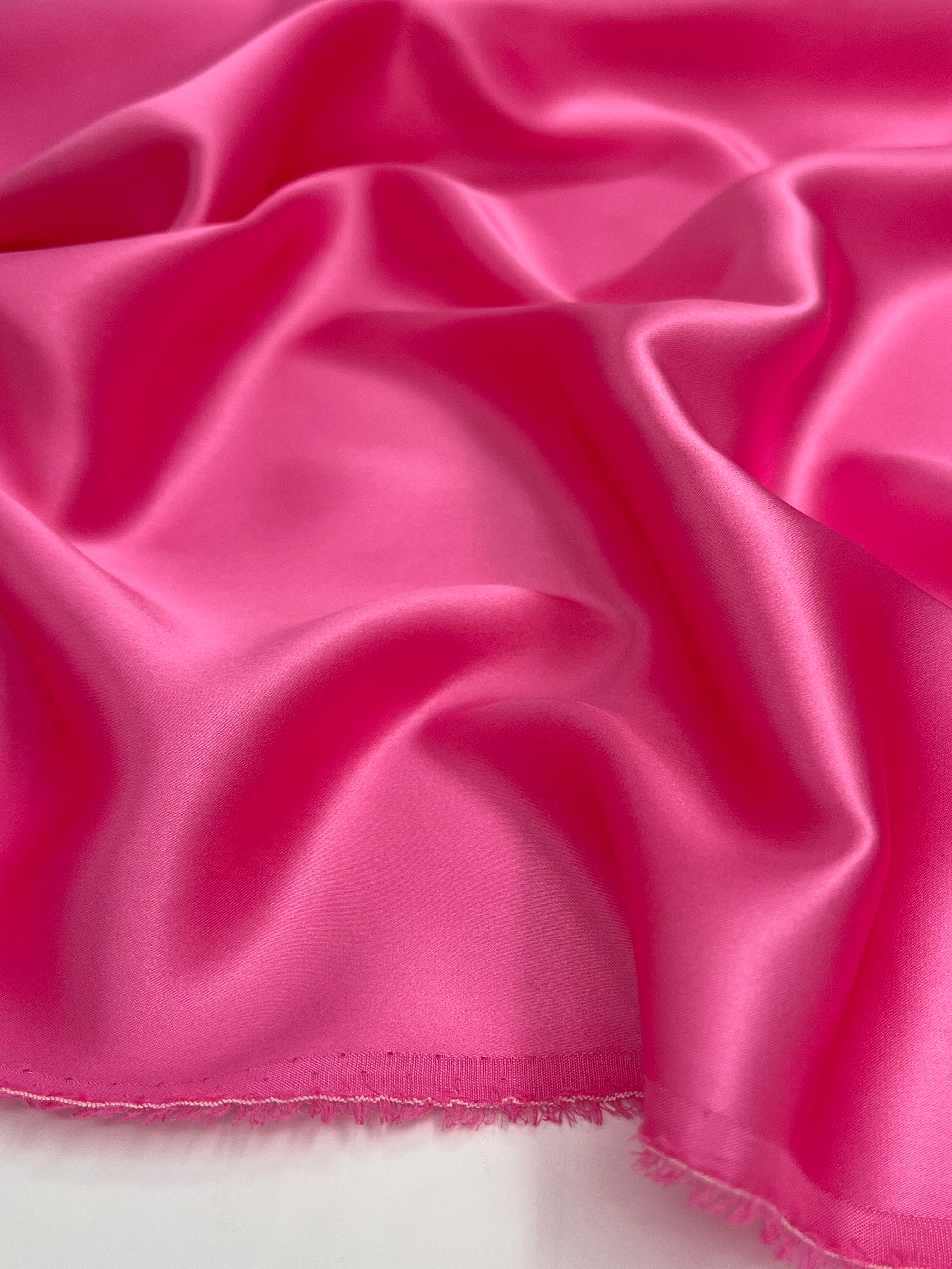 Pink Satin Pure Silk, Silk By The Yard, Silk Chiffon, Mulberry Silk.