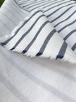 Heavy Weight Softened Cotton Fabric By The Yard- Upholstery Striped /400/gr