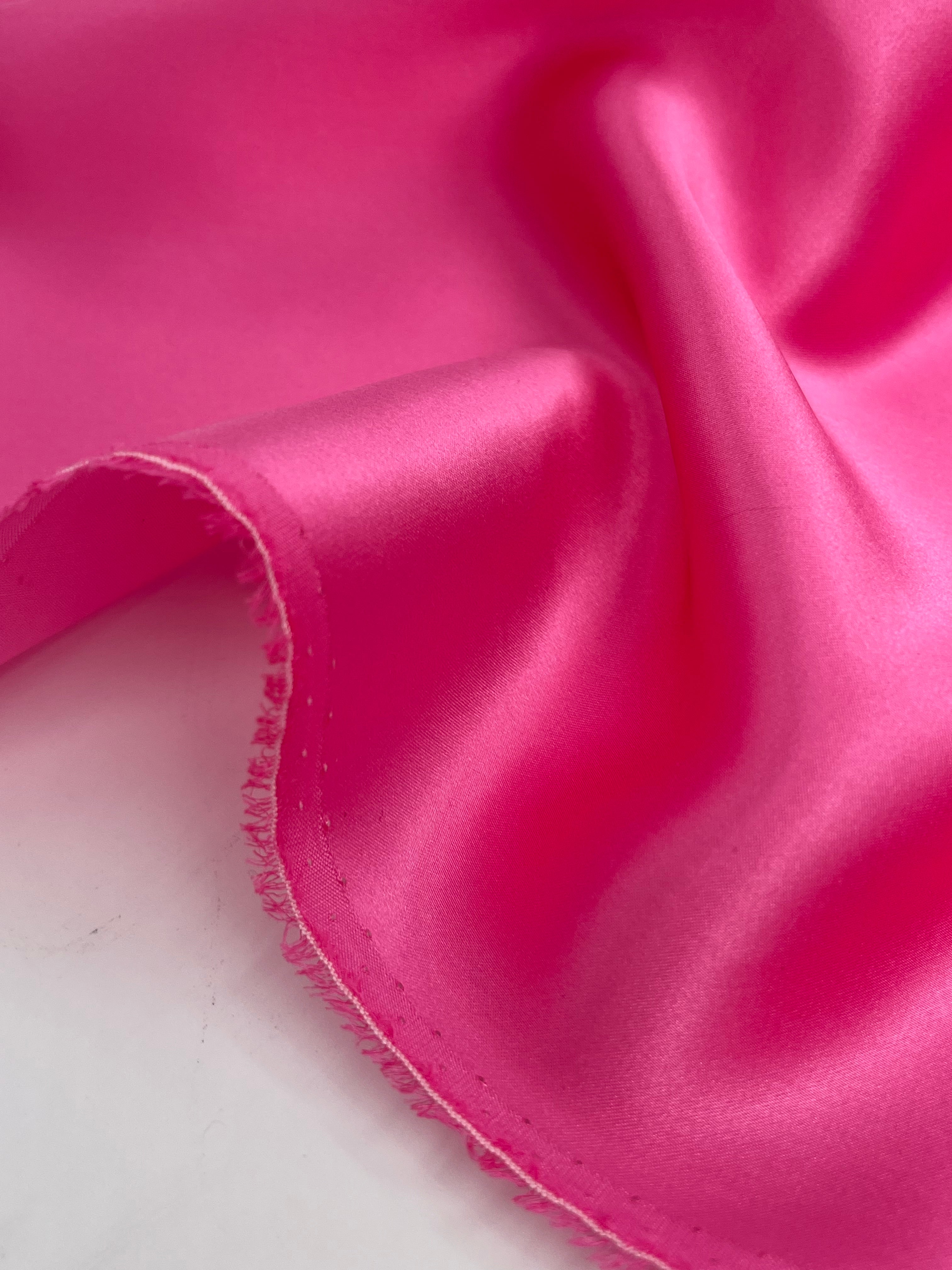 Pink Satin Pure Silk, Silk By The Yard, Silk Chiffon, Mulberry Silk.