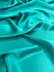 Emerald Green Satin Pure Silk, Silk By The Yard.