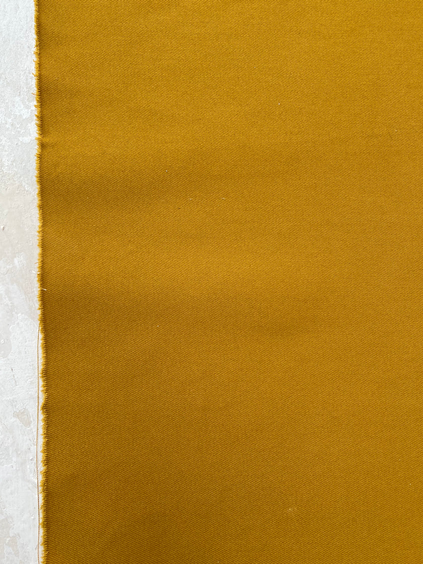 Mustard Yellow Heavy Weight Softened Thick Cotton Fabric By The Yard.
