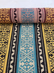 Ağır Gramajlı Kalın Jakarlı Pamuklu Kumaş Metre Başına 400/m2 - Döşemelik Geleneksel Anadolu Etnik Desenli - Döşemelik Kumaşlar. %70 Pamuk %30 Polyester - 140 cm Genişlik. Halı Dokuma. Çok Renkli Seçenekler, Sarı Mavi, Kırmızı Siyah Renk.