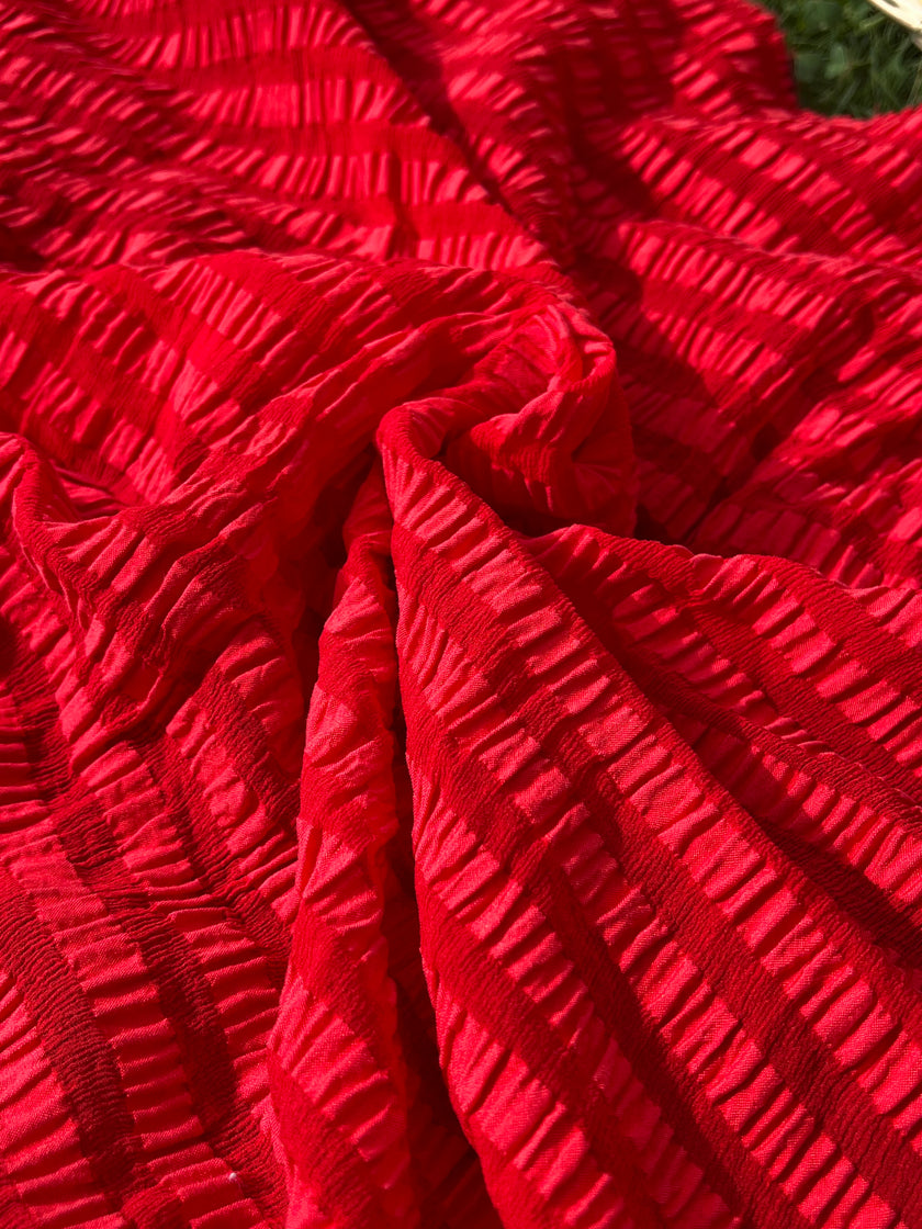 Stretchy Gingham Patterned Silk, Plaid Silk, Crinkle Silk, Seersucker Silk.