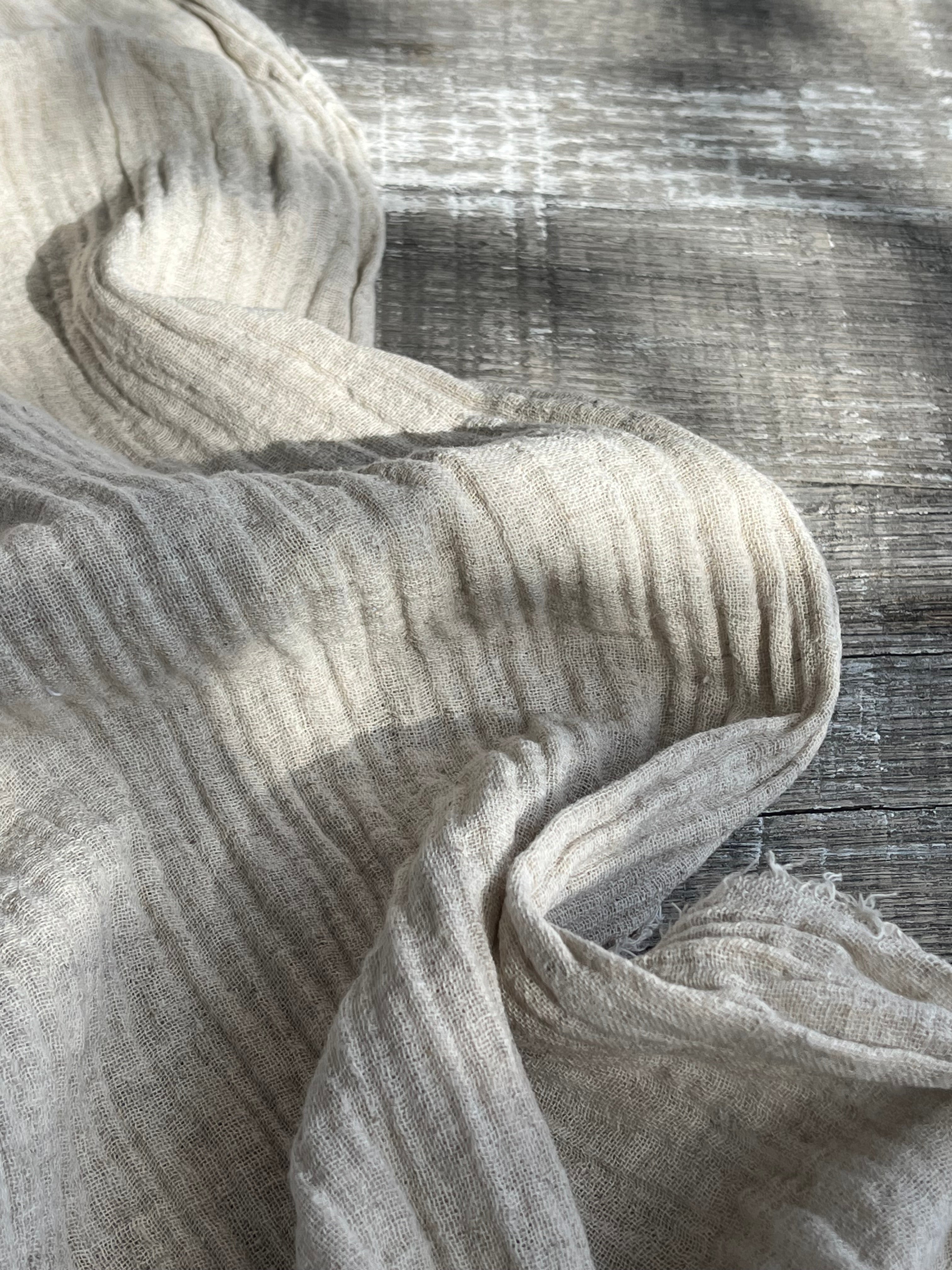 Linen Muslin Fabric. - Organic Muslin Fabric - Baby Cotton Muslin -