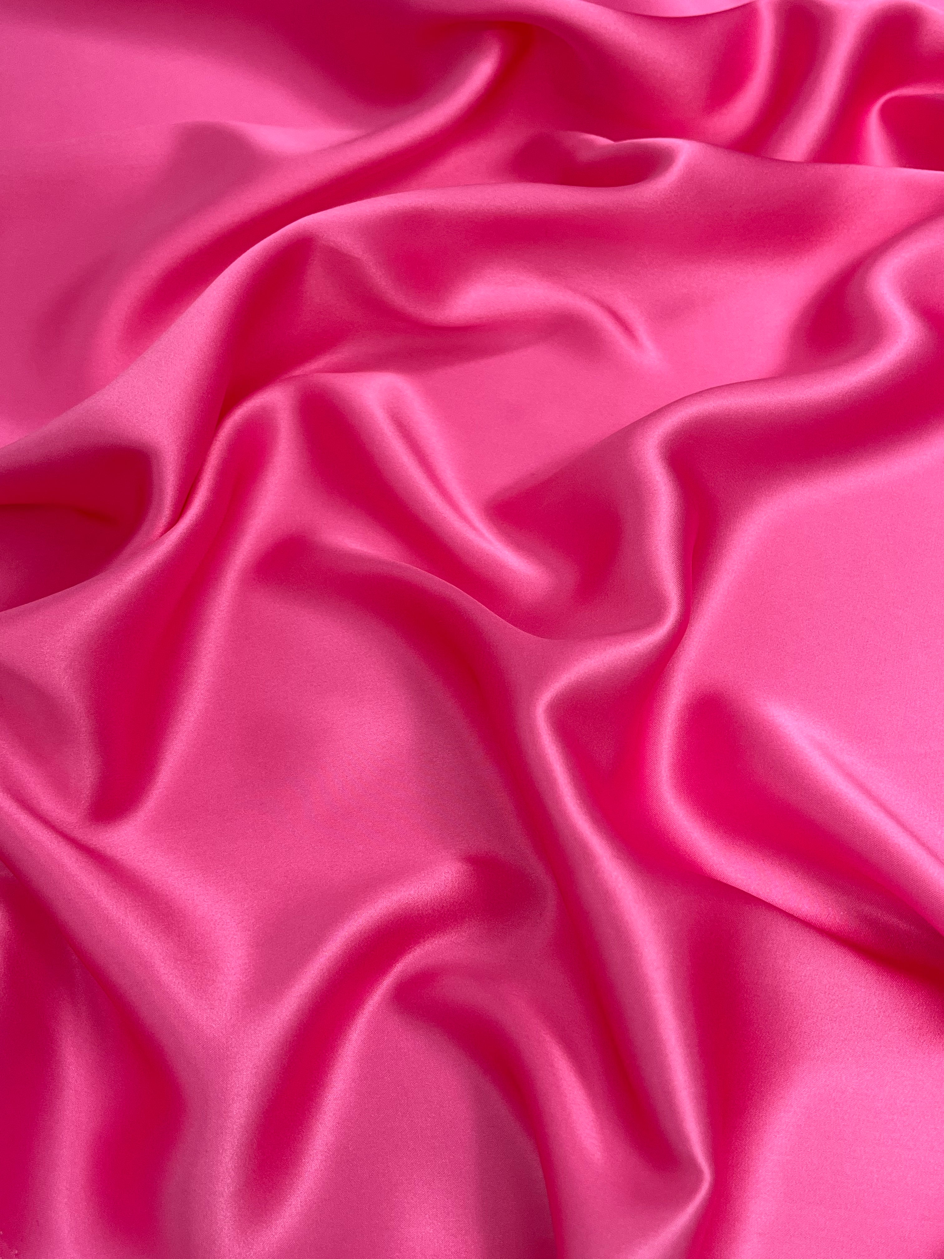 Pink Satin Pure Silk, Silk By The Yard, Silk Chiffon, Mulberry Silk.