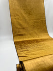 Gold Colour Silk Moire Home Textile Interior Fabrics, Watermark Pattern.