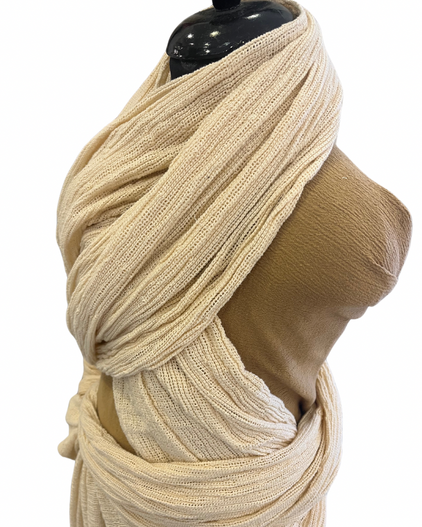 Knitted Mesh Cotton Softened Organic Fabric.