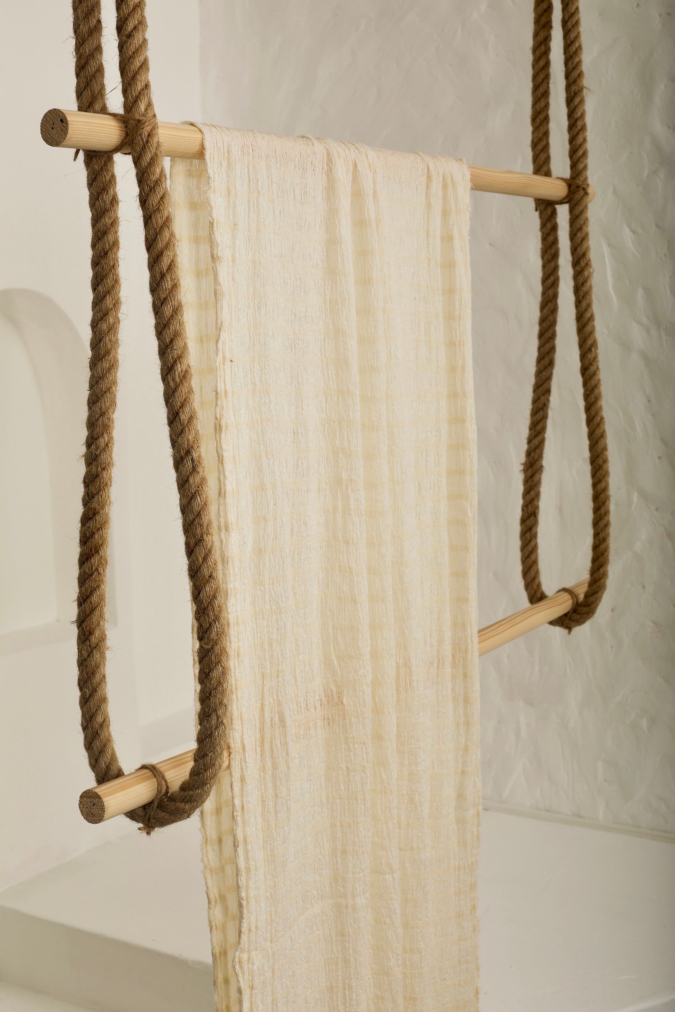 Undyed Textured Cotton Crinkle Fabric Gauze, Sheer & Stretchy.