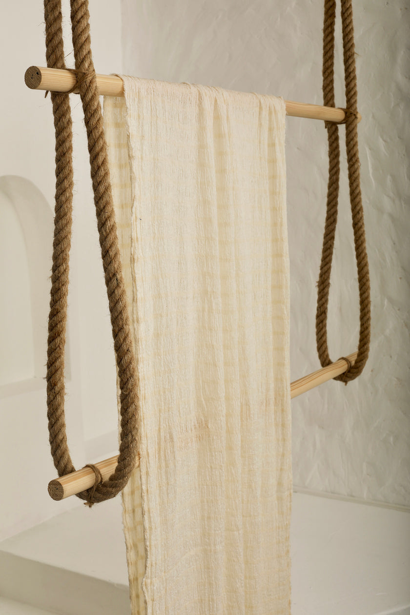 Undyed Textured Cotton Crinkle Fabric Gauze, Sheer & Stretchy.
