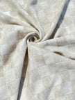 Natural Check Pattern Hemp-Cotton Fabric – 210 GSM