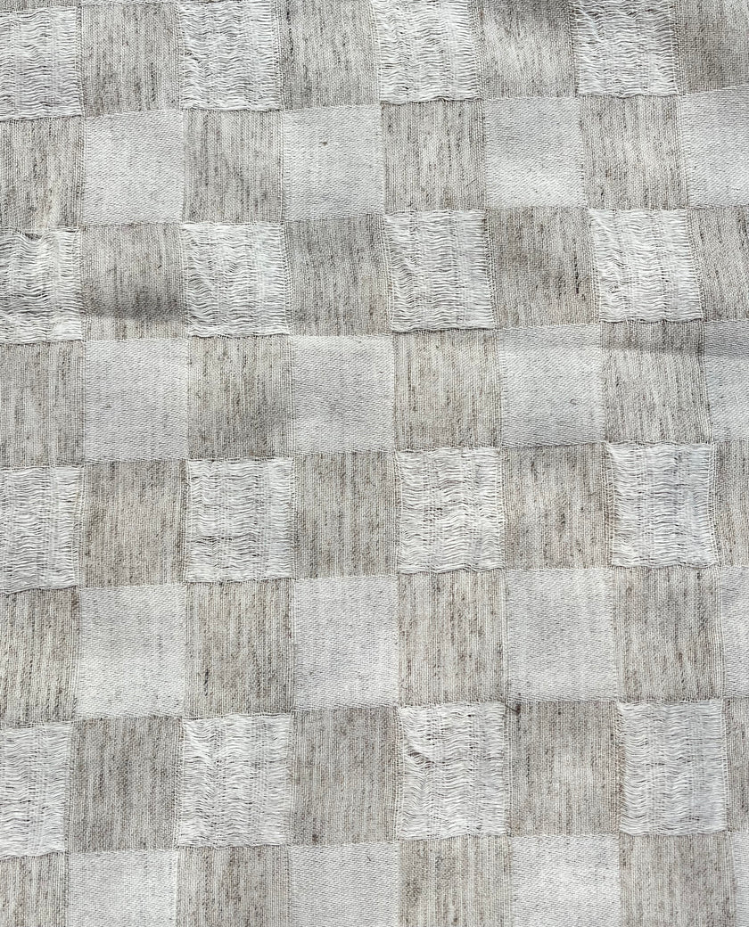 Natural Check Pattern Hemp-Cotton Fabric – 210 GSM