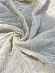 Gauze Crinkle Cotton Fabric By The Meter/80 GSM/ Wide Width: 180 cm