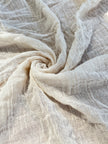 Gauze Crinkle Cotton Fabric By The Meter/80 GSM/ Wide Width: 180 cm