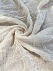 Gauze Crinkle Cotton Fabric By The Meter/80 GSM/ Wide Width: 180 cm