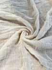 Gauze Crinkle Cotton Fabric By The Meter/80 GSM/ Wide Width: 180 cm