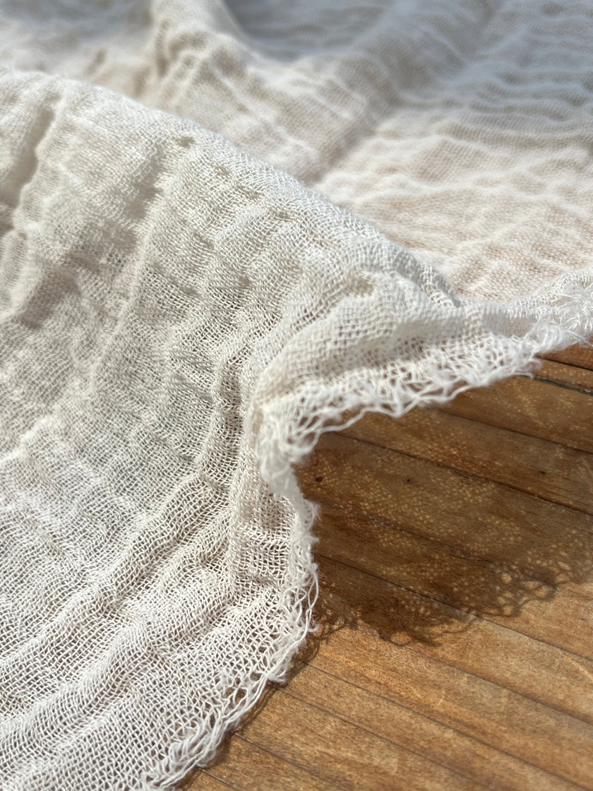Gauze Crinkle Cotton Fabric By The Meter/80 GSM/ Wide Width: 180 cm