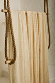 Undyed Textured Cotton Crinkle Fabric Gauze, Sheer & Stretchy.