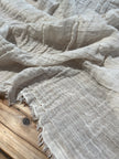Gauze Crinkle Cotton Fabric By The Meter/80 GSM/ Wide Width: 180 cm