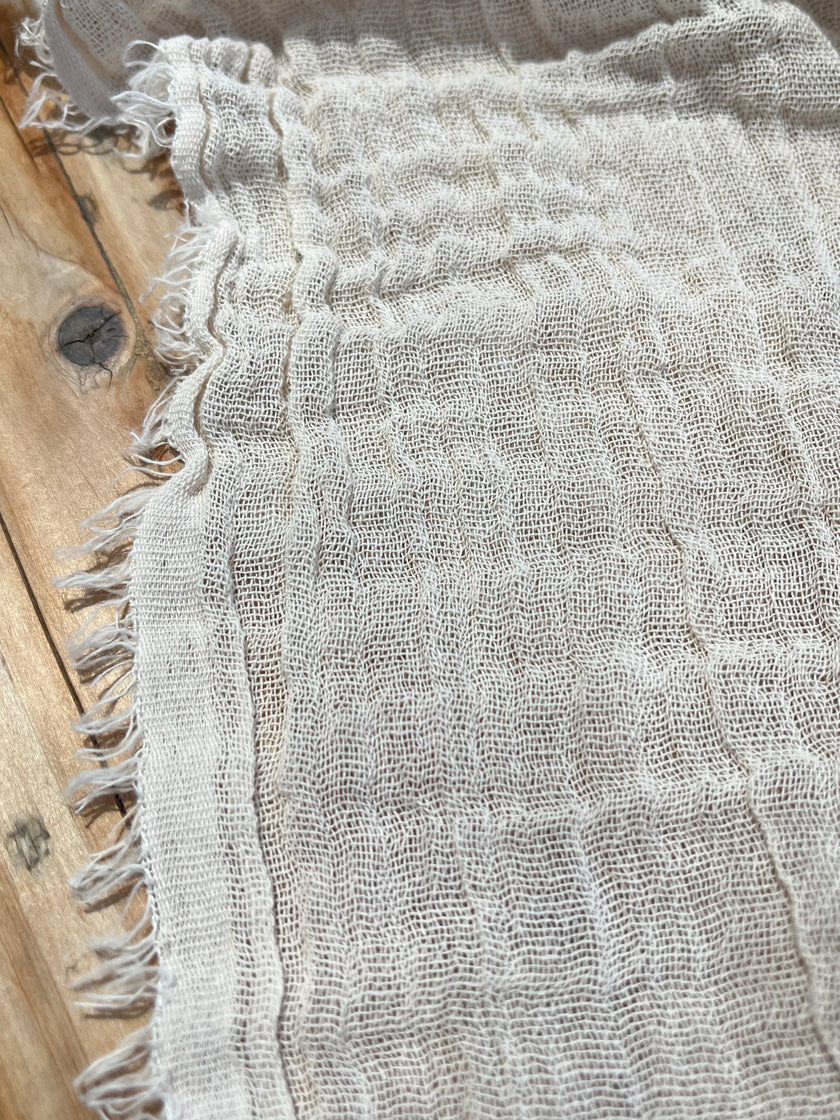 Gauze Crinkle Cotton Fabric By The Meter/80 GSM/ Wide Width: 180 cm