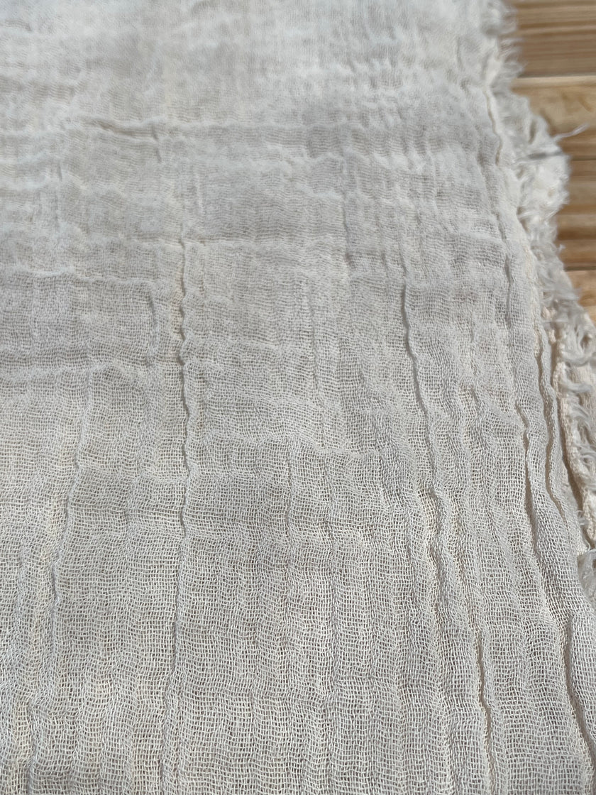 Gauze Crinkle Cotton Fabric By The Meter/80 GSM/ Wide Width: 180 cm