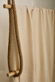 Heavy Weight Organic Cotton Open Weave Sewing Fabric, Natural Undyed, Wide Width 240 cm.