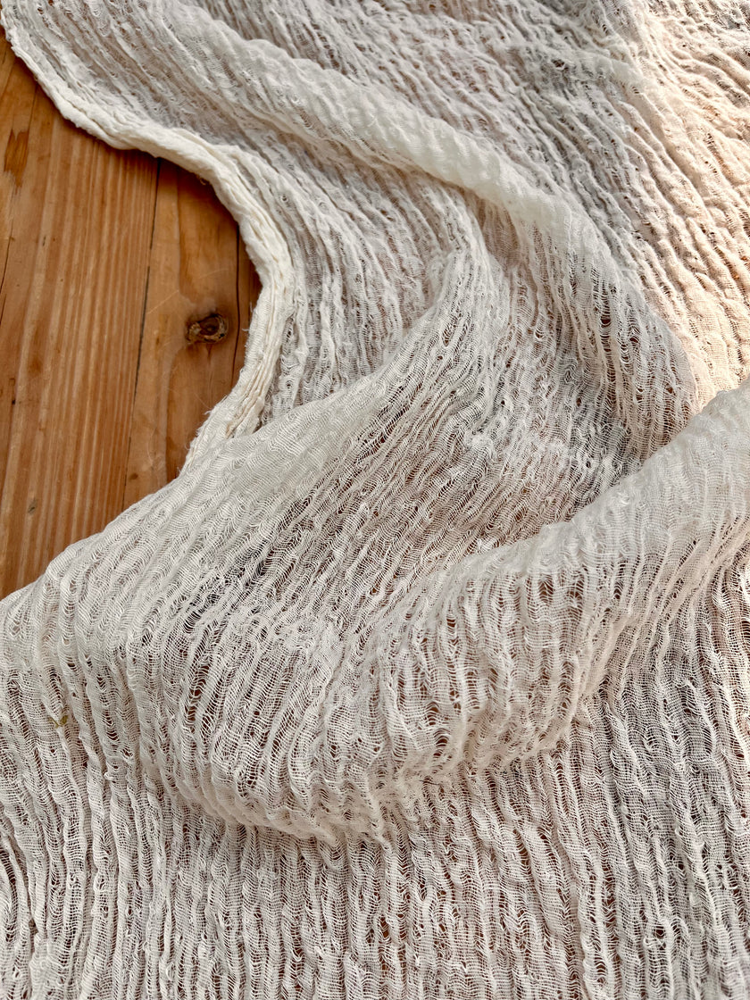 Unbleached, Ivory White Textured Linen Fabric By The Yard Natural Fabrics.