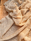 Camel Unique Natural Sheer, Textured Cotton Linen Mix Special Fabrics.