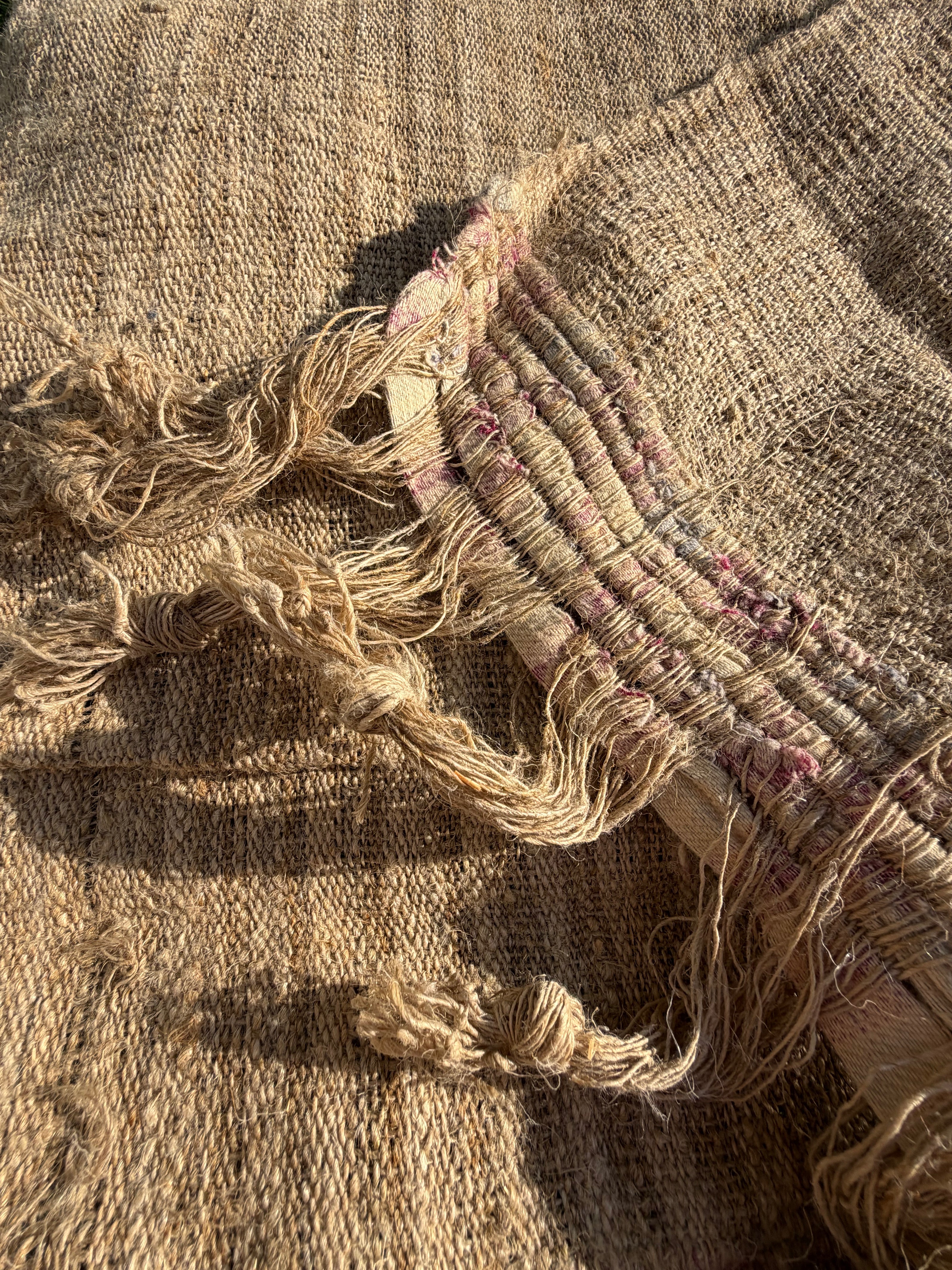 Antique 90-Year-Old Handwoven Linen Fabric | Collectible Heritage Textile from Anatolia | 100% Linen | Limited Edition