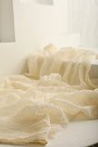 Unbleached, Ivory White Textured Linen Fabric By The Yard Natural Fabrics.