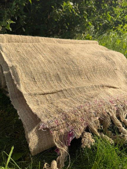 Antique 90-Year-Old Handwoven Linen Fabric | Collectible Heritage Textile from Anatolia | 100% Linen | Limited Edition
